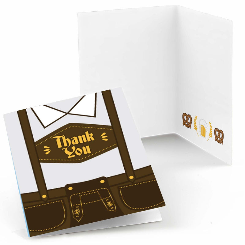 Oktoberfest - German Beer Festival Party Thank You Cards - 8 ct