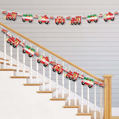 Christmas Train - Holiday Party DIY Decorations - Clothespin Garland Banner - 44 Pieces