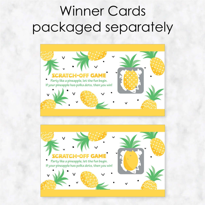 Tropical Pineapple - Summer Party Game Scratch Off Cards - 22 ct